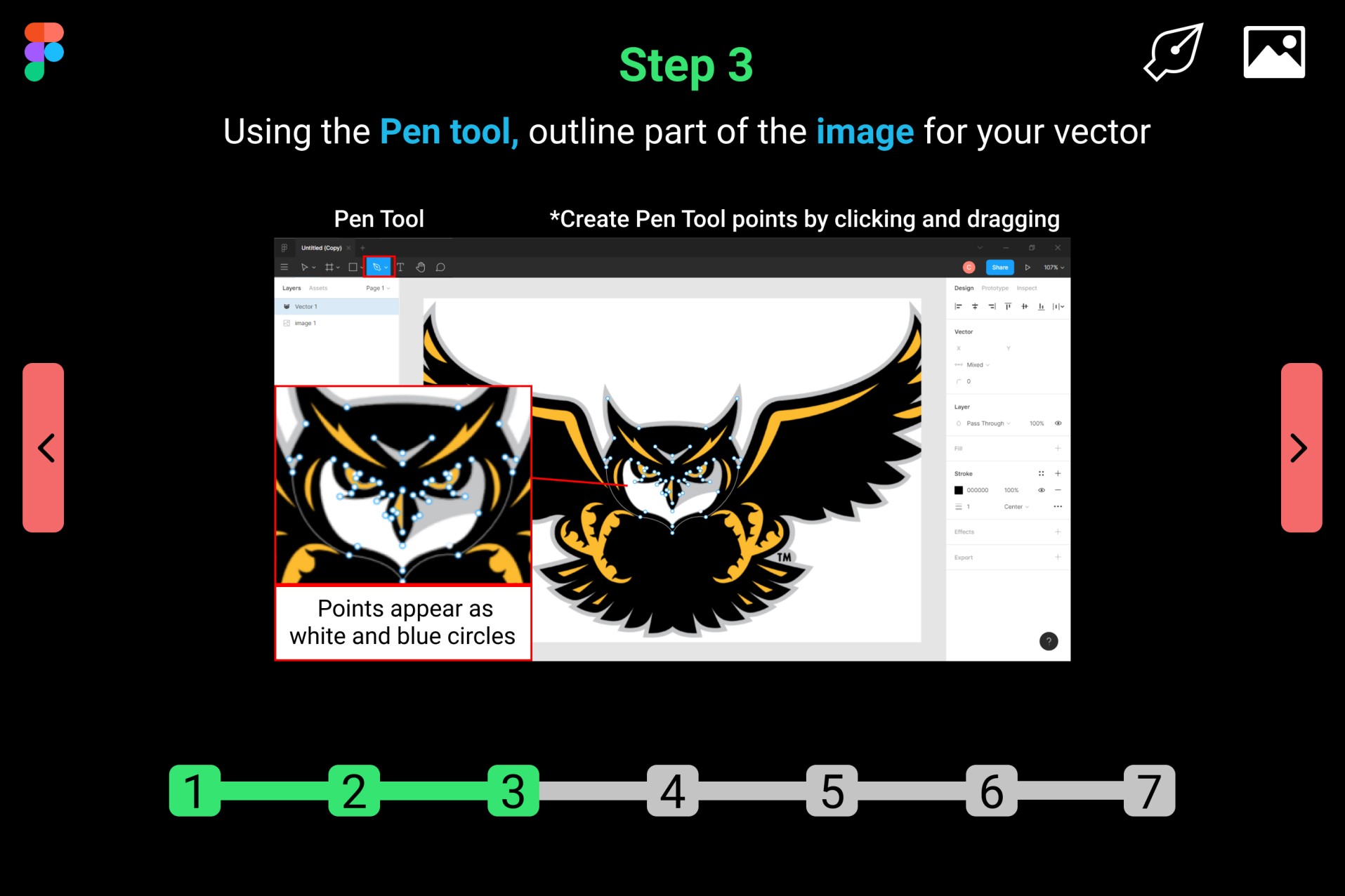 Figma pen tool tutorial step number 3