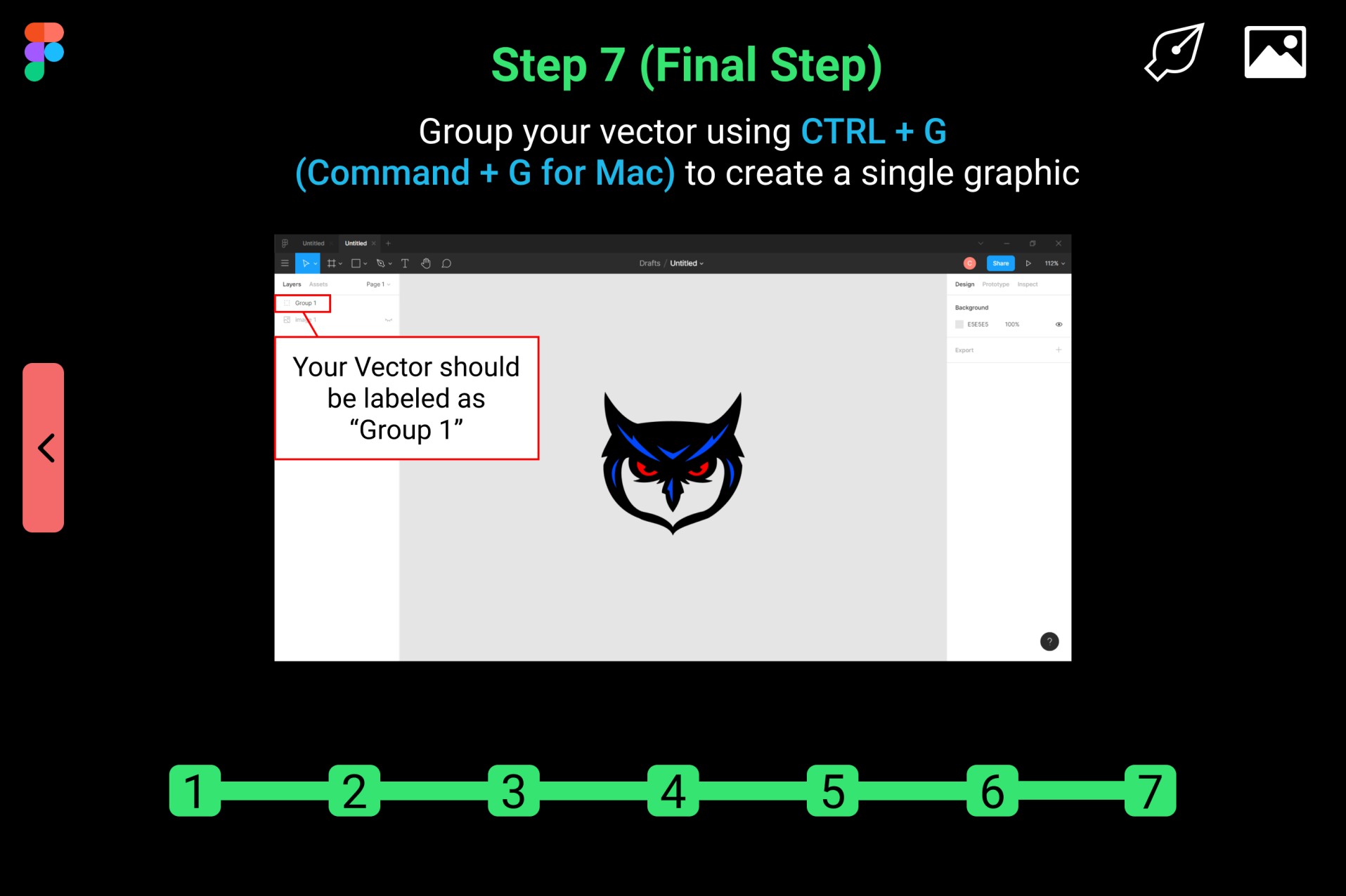 Figma pen tool tutorial step number 7