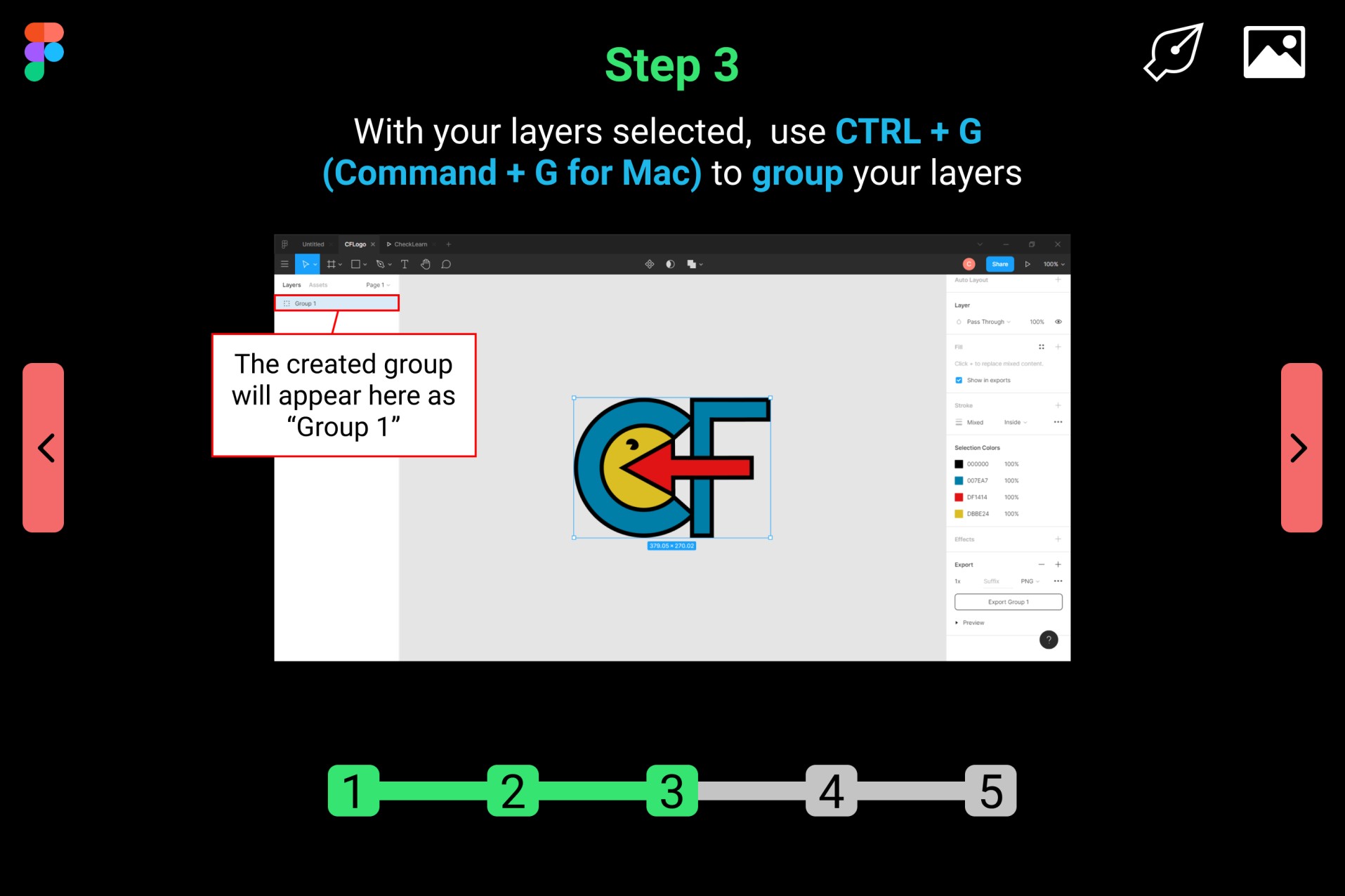 Figma vector image tutorial step number 3