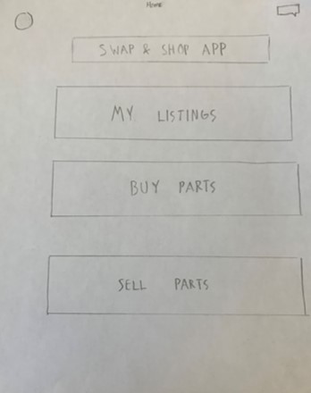 Low fidelity prototype on paper